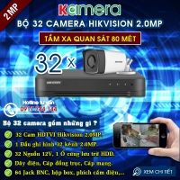 TRỌN BỘ 32 CAMERA HIKVISION 2.0MP (IR 80M)