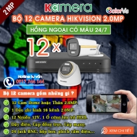 BỘ 12 CAMERA HIKVISION COLORVU 2.0MP