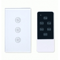 Công Tắc Cảm Ứng Thông Minh 3 Nút Điều Khiển Quạt SmartZ SWF Có Kèm Remote